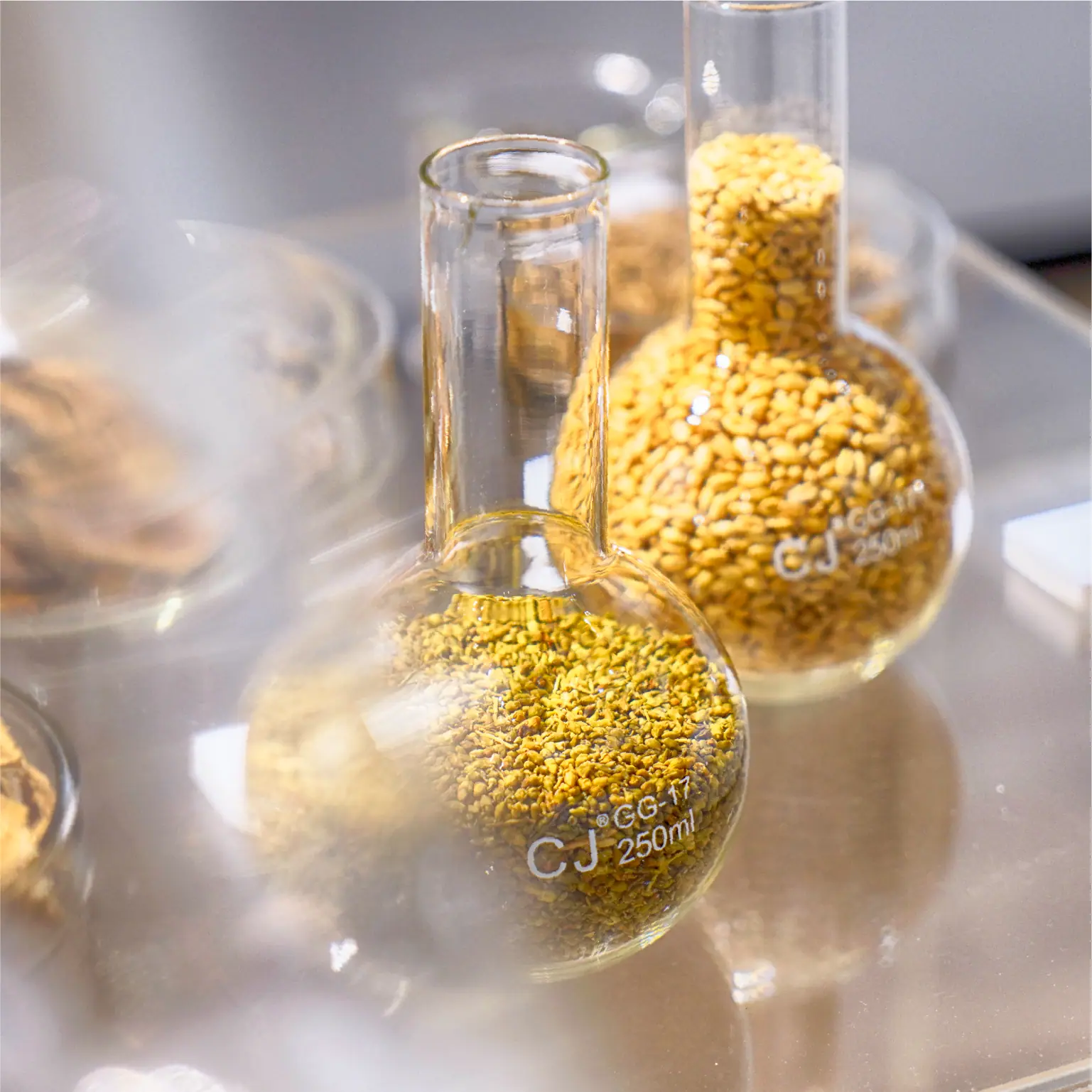 心誠則靈藥籤展以燒杯試管盛裝藥材的科學符號展示