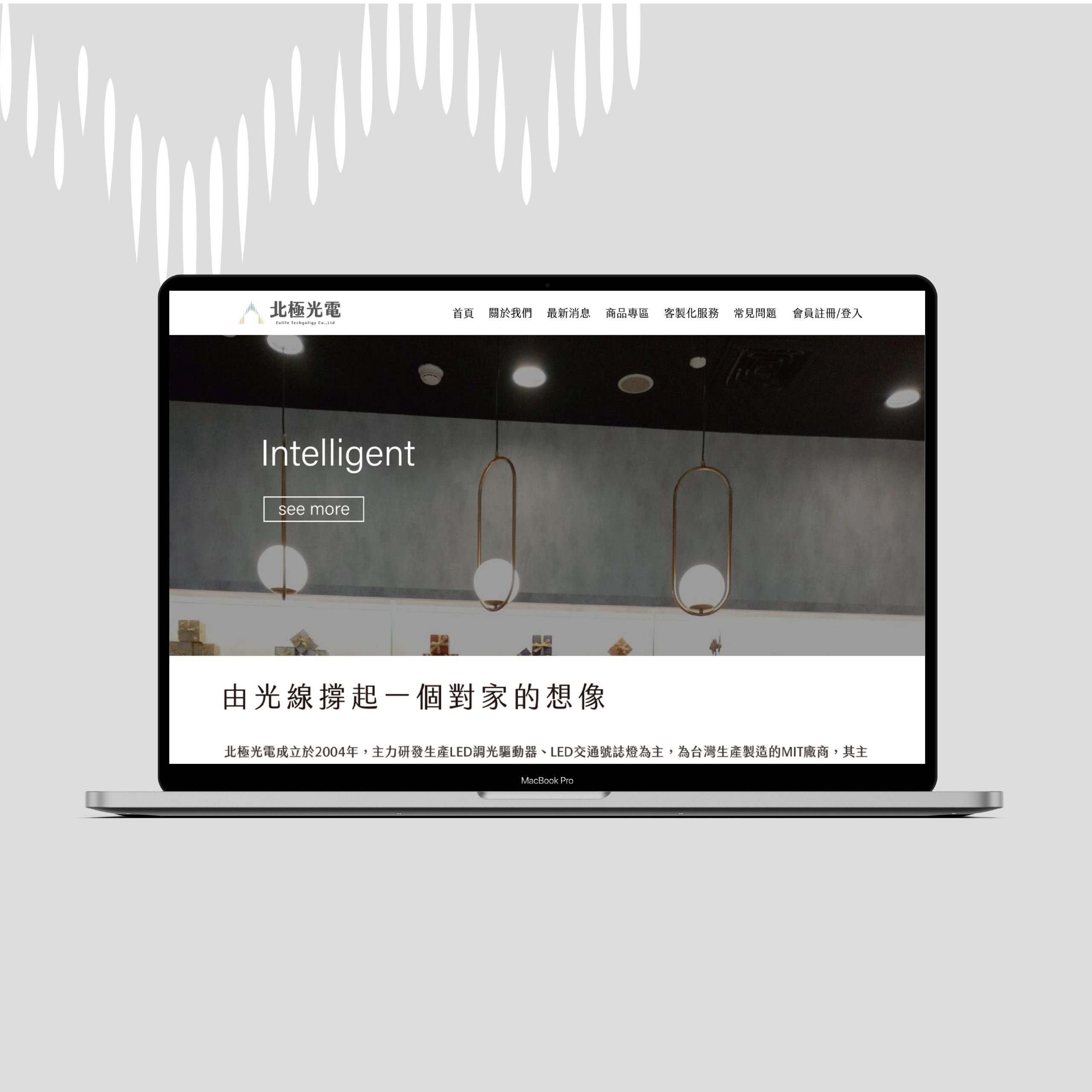 北極光電 網頁設計主視覺｜好心地文創