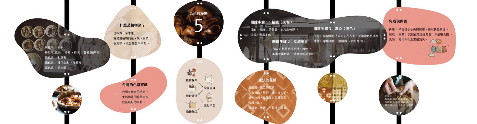 寶來戶外植物染展示牌系列完整排列設計圖