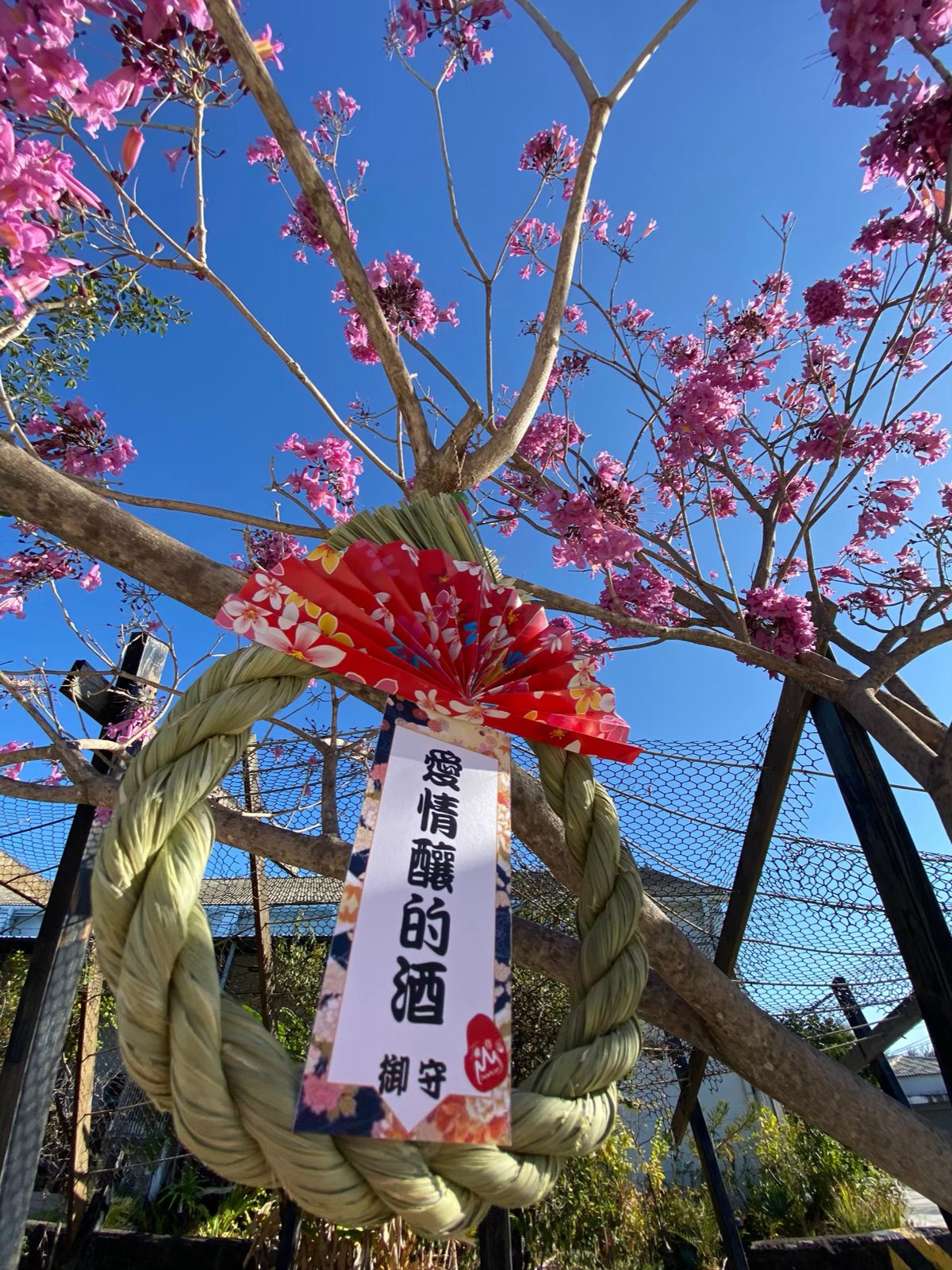 注連繩御守「愛情釀的酒」戶外展示