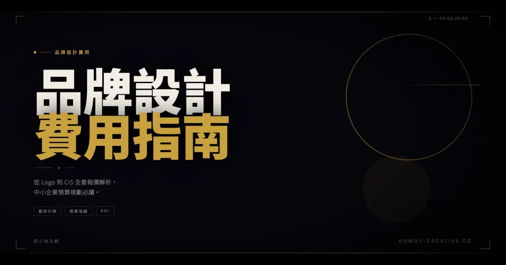 品牌設計費用完整指南（2026）：從 Logo 到 CIS 全套報價解析，中小企業預算規劃必讀