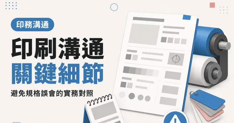 印刷溝通關鍵細節｜避免規格誤會的實務對照