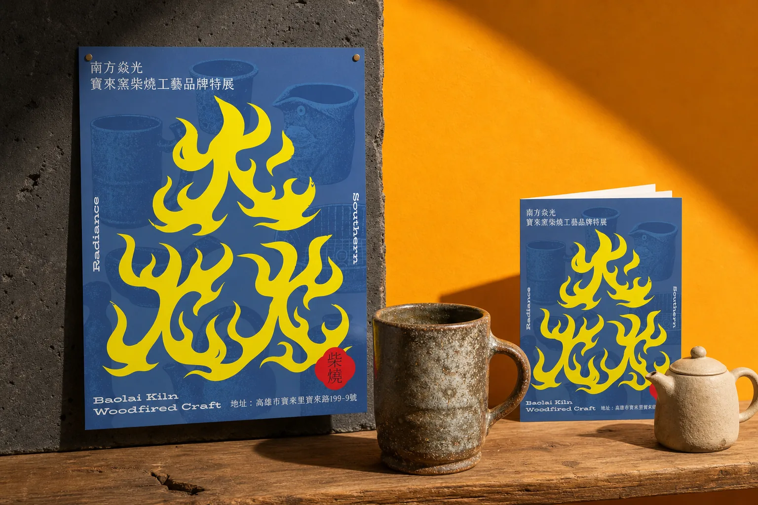 寶來窯柴燒工藝特展 陶藝展場應用示意｜好心地文創
