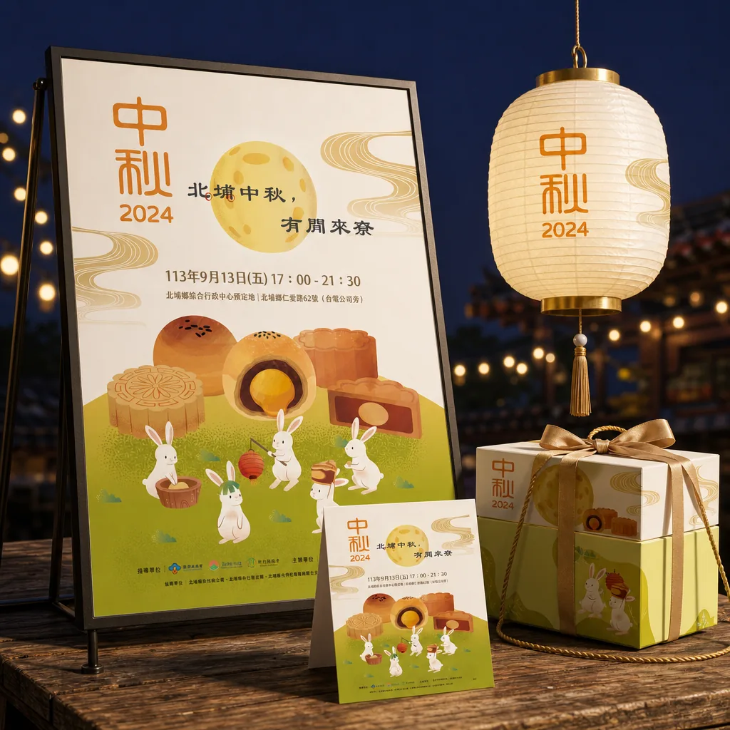 北埔中秋有閒來寮 活動現場文宣應用示意｜好心地文創