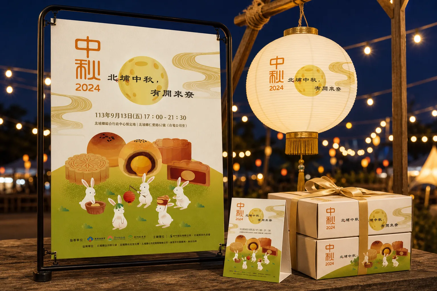 北埔中秋有閒來寮 活動現場文宣應用示意｜好心地文創