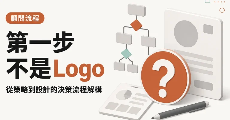 第一步不是 Logo｜從策略到設計的決策流程解構