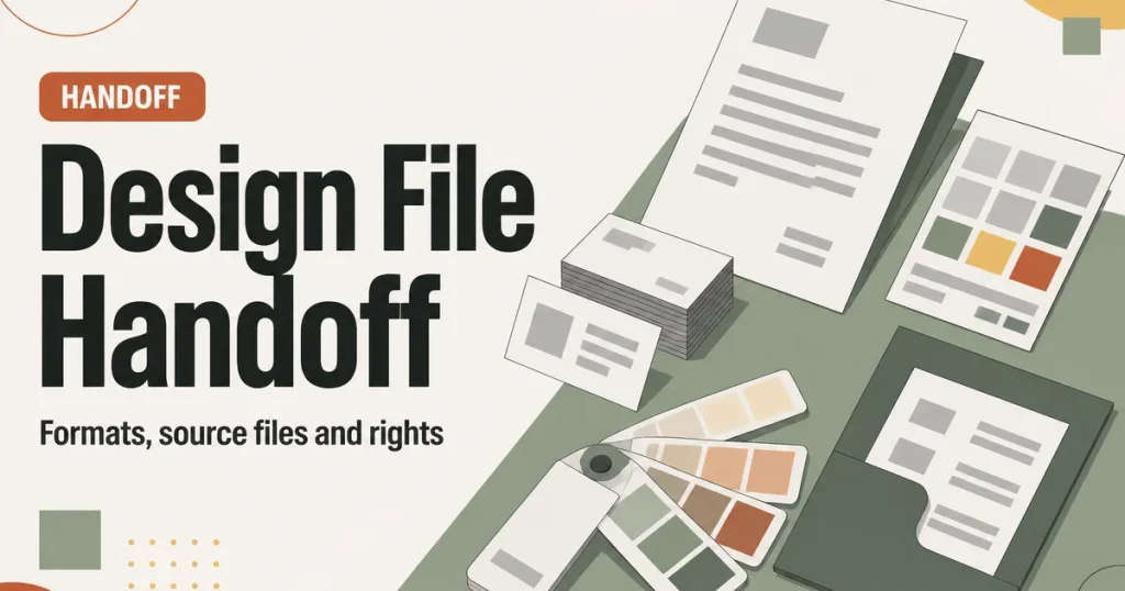Design File Handoff — Formats, source files and rights