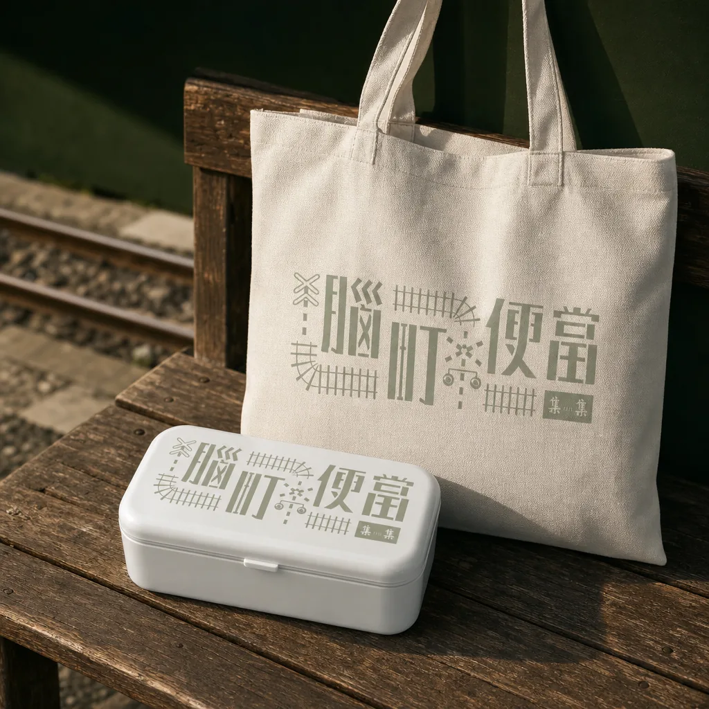 集集鄉公所 腦町便當包裝應用示意｜好心地文創