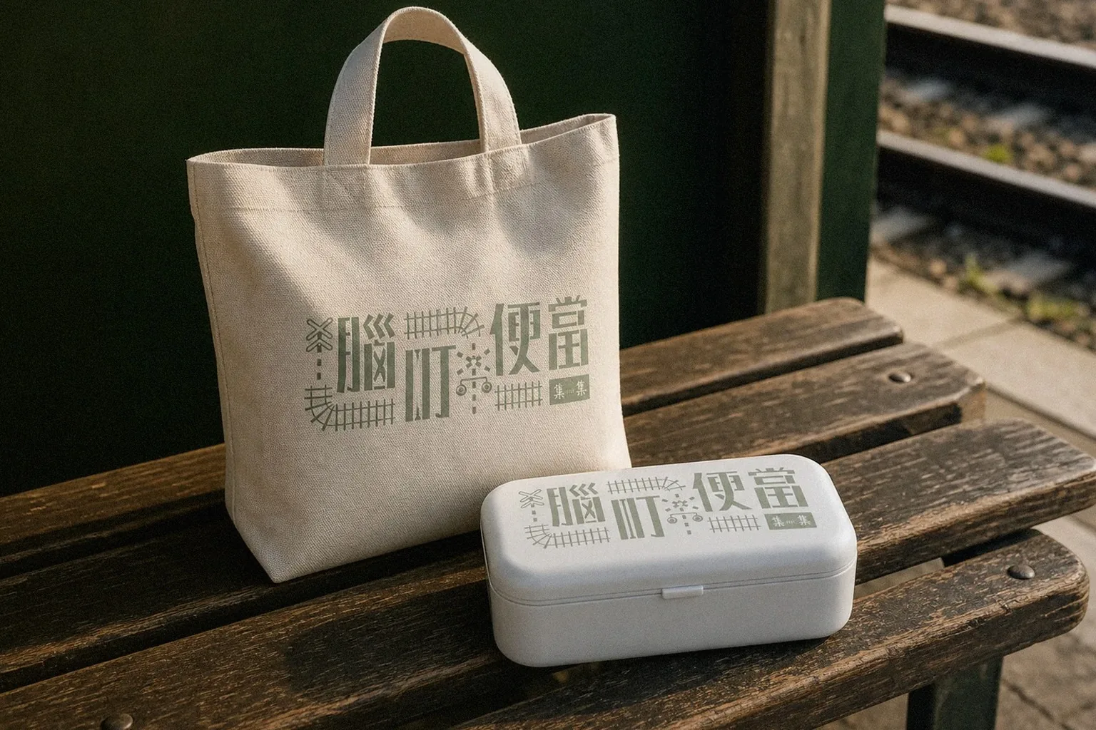 集集鄉公所 腦町便當包裝應用示意｜好心地文創