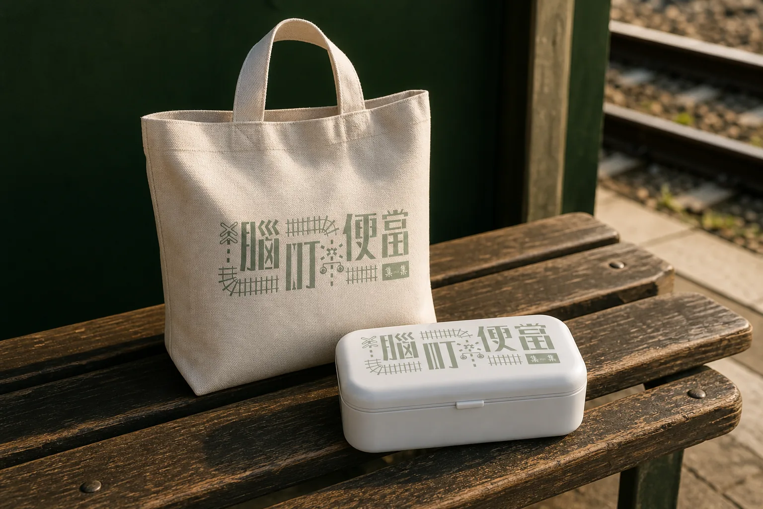 集集鄉公所 腦町便當包裝應用示意｜好心地文創