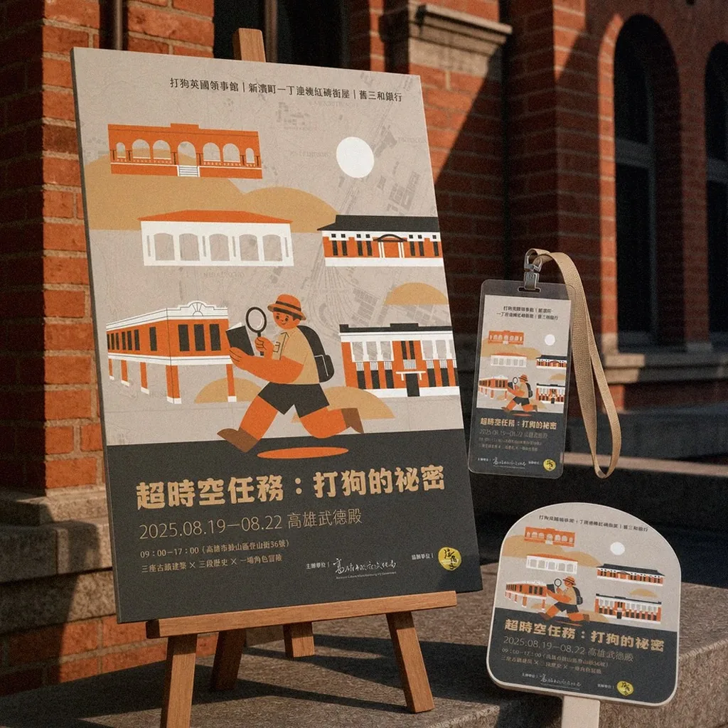 Bureau of Cultural Affairs, Kaohsiung City Government, main visual application mockup | Howdy Creative