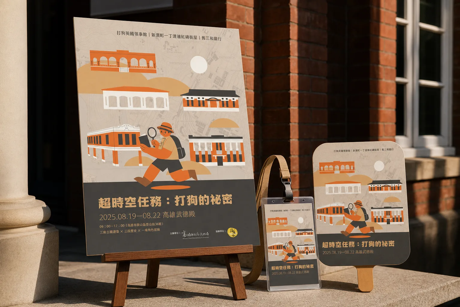 高雄市政府文化局 超時空任務主視覺應用示意｜好心地文創