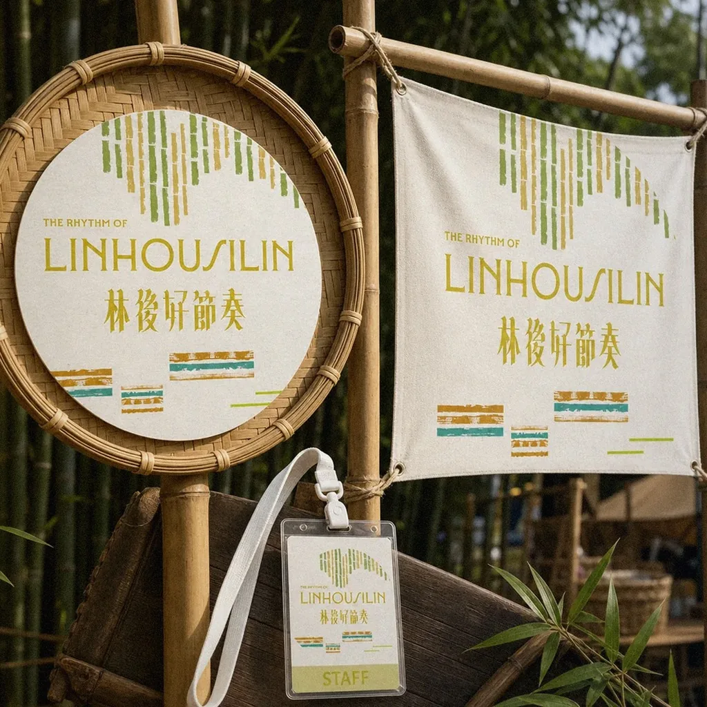 2026 Taiwan Bamboo Expo 'The Rhythm of Linhousilin' brand identity in use | Howdy Creative