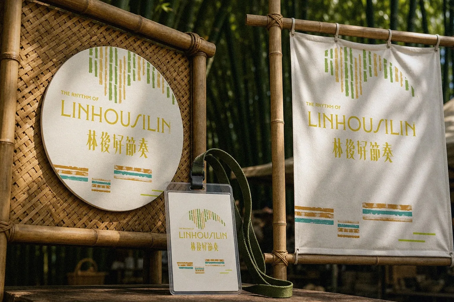 2026 Taiwan Bamboo Expo 'The Rhythm of Linhousilin' brand identity in use | Howdy Creative