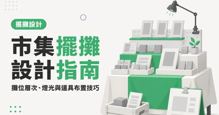 市集擺攤設計指南｜攤位層次、燈光與道具布置技巧