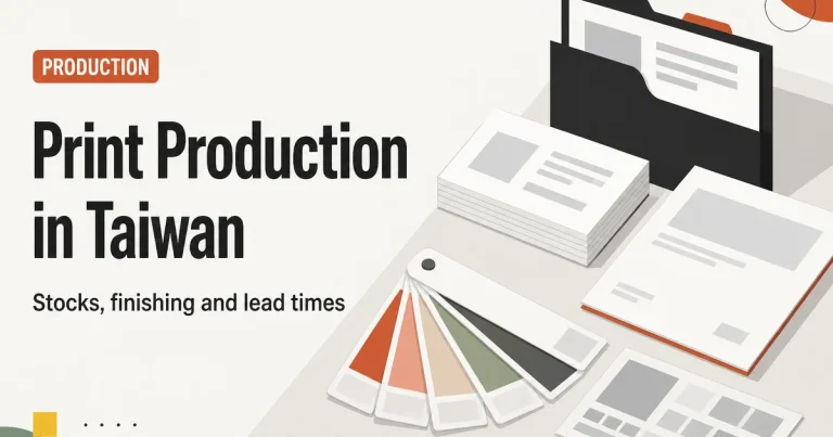 Print Production in Taiwan — Stocks, finishing and lead times