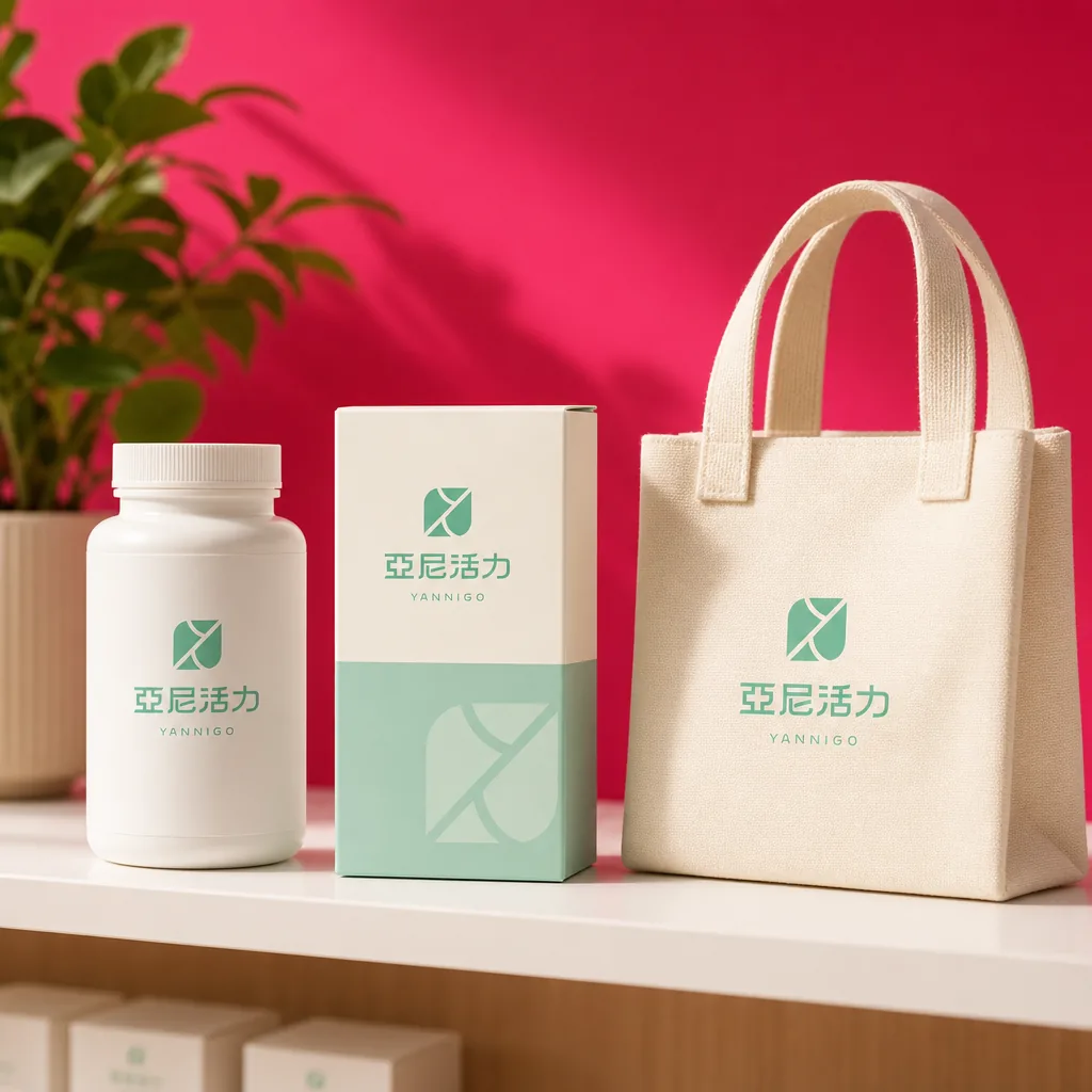 亞尼活力 YANNIGO 保健品牌藥妝陳列架應用示意｜好心地文創
